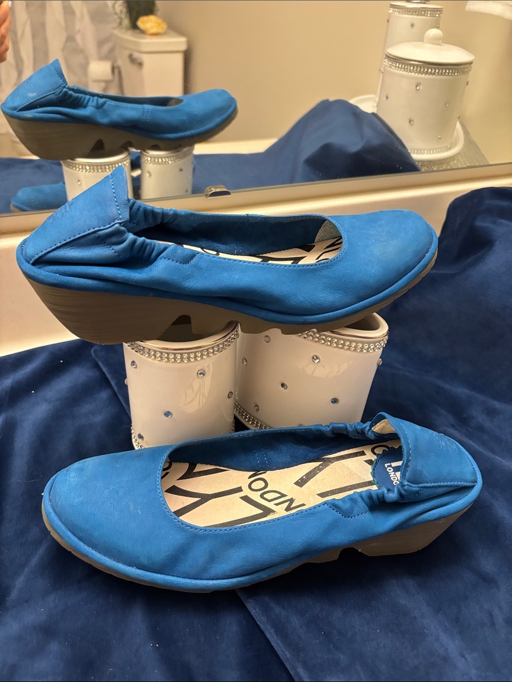 Fly London Electric Blue Suede Slip-On Loafers - Picture 2 of 6